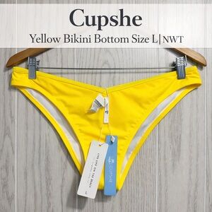 Cupshe Yellow Bikini Bottom Size L NWT